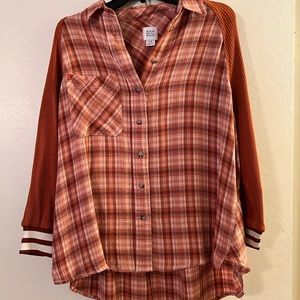 Plaid Henley shirt from Urban Outfitters